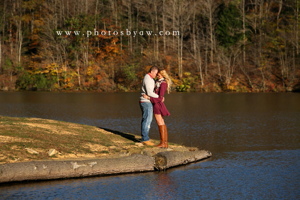 fall lake engagement photos PA