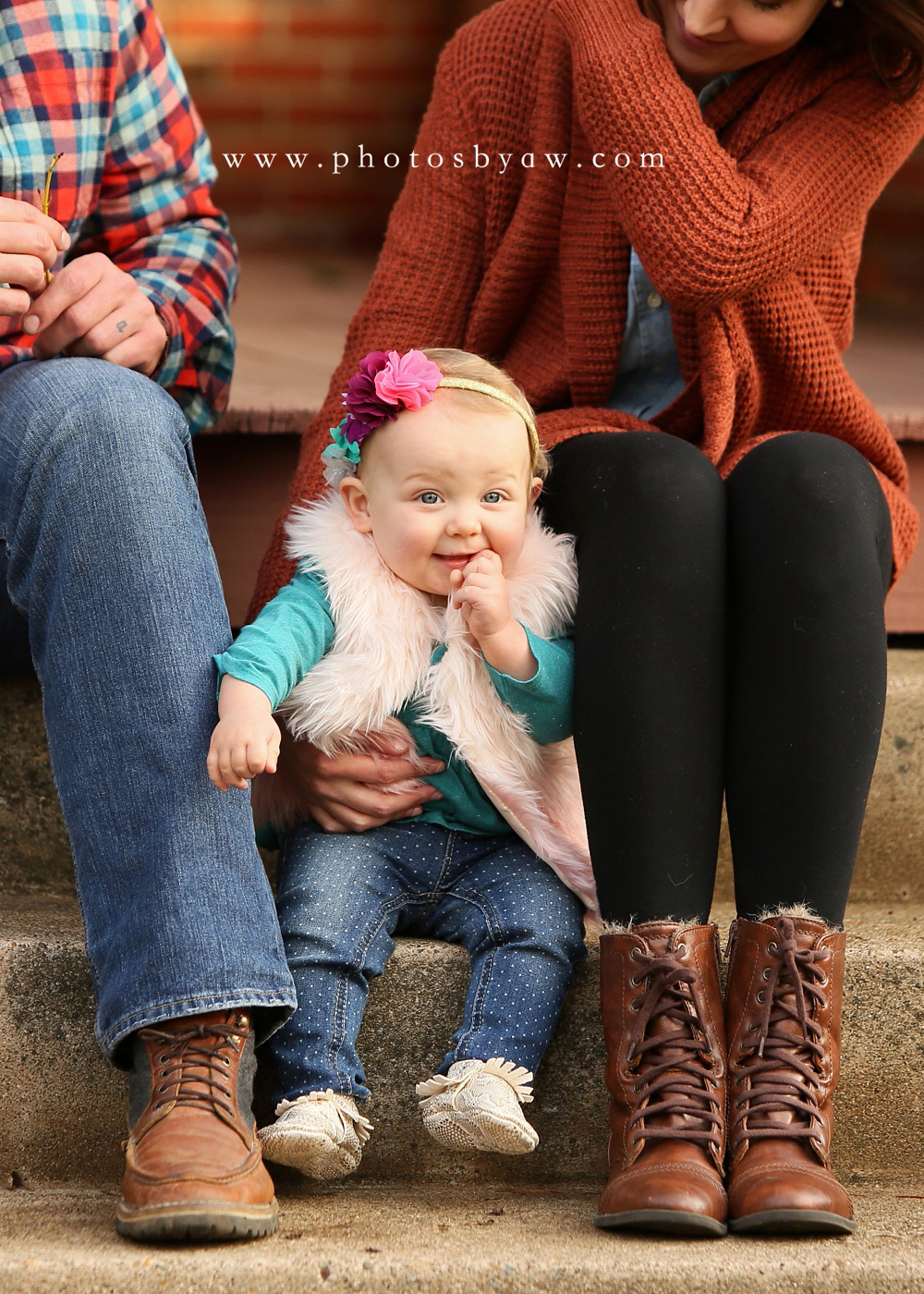 winter family photos no snow