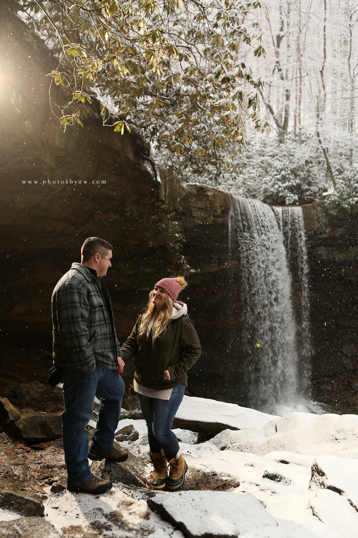 frozen waterfall engagement