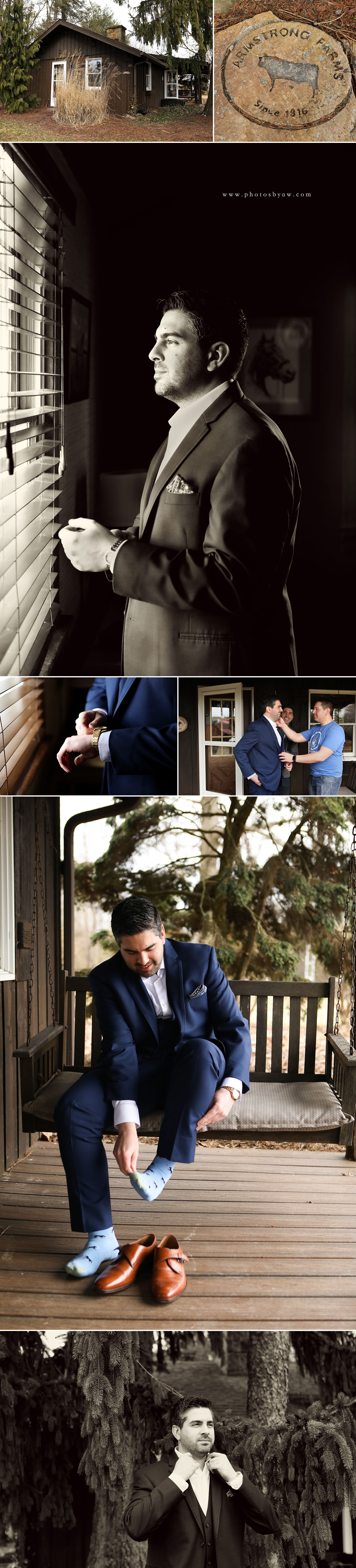 rustic groom navy suit