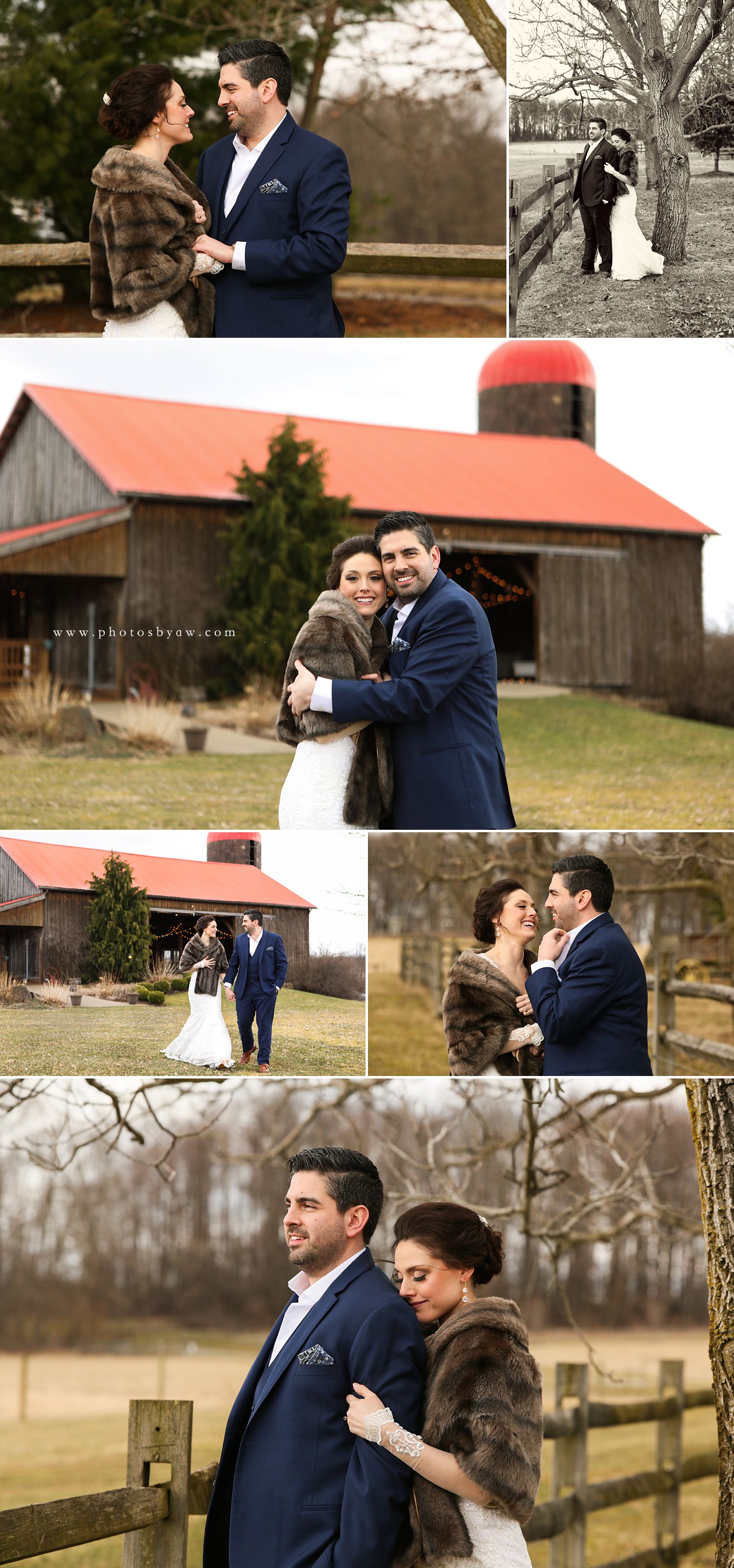 winter wedding armstrong farms