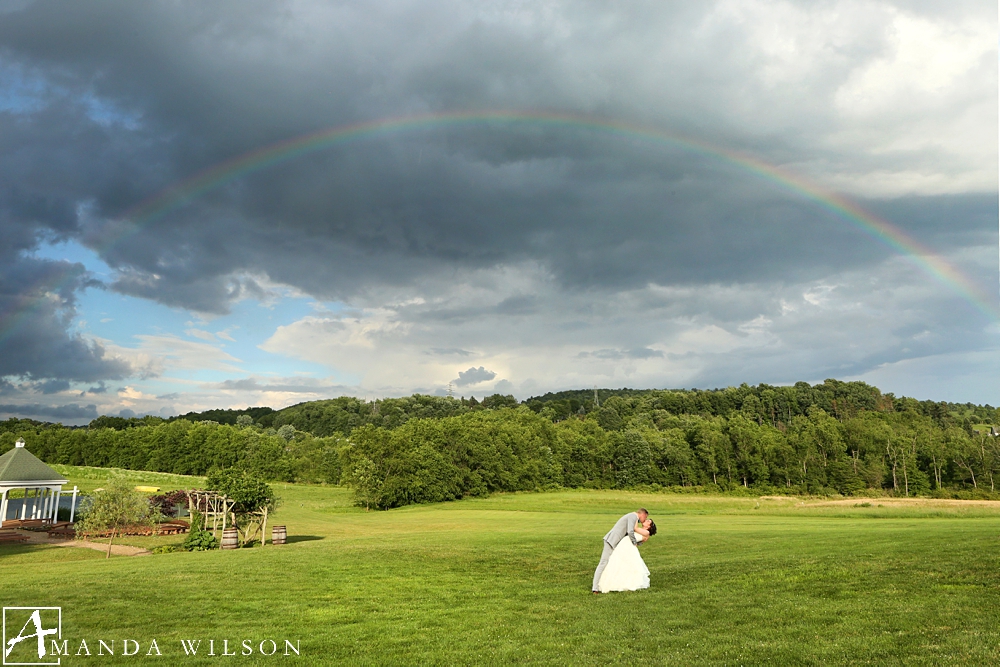 rainbow wedding photo
