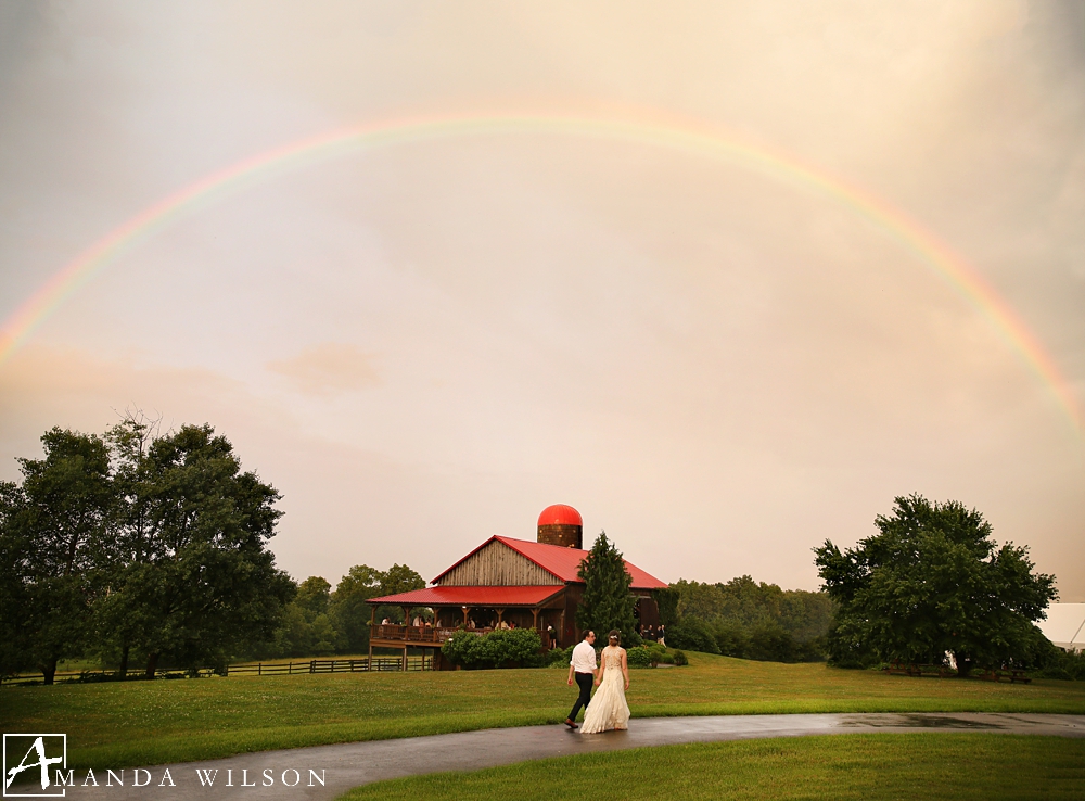 rainbow bride groom
